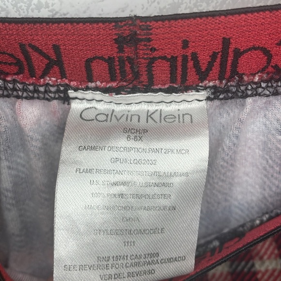 Boys Calvin Klein flannel Pj pants set of 2 S - Picture 4 of 4